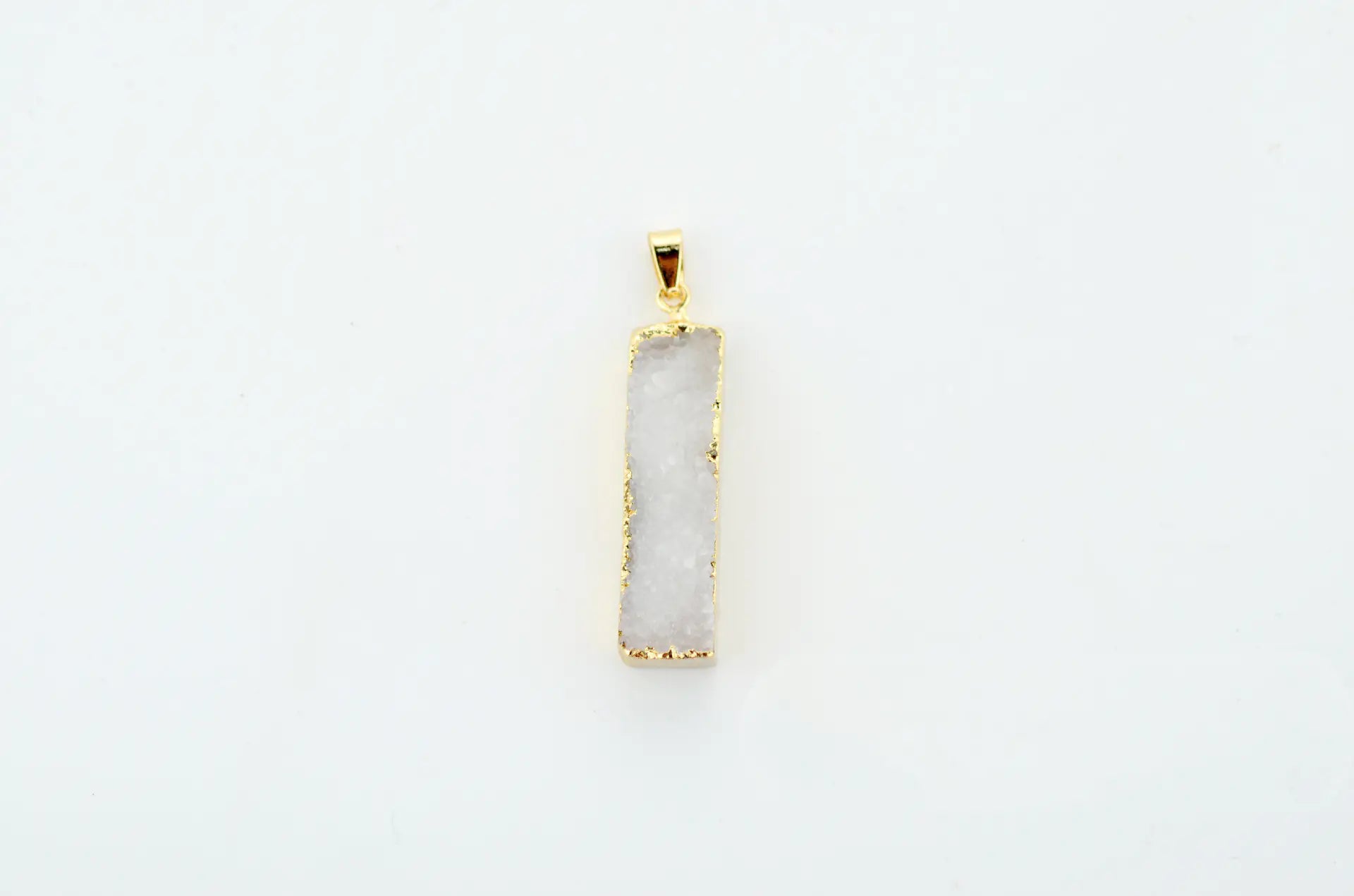 Natural Stone Pendant Rectangular Cluster Necklace