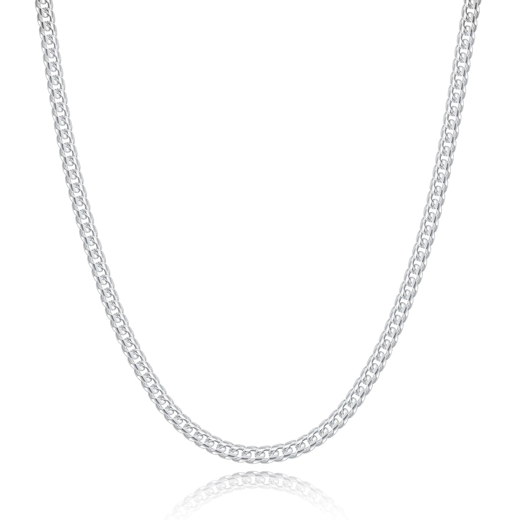 925 Sterling Silver Cuban Link Men's Necklace Chain