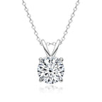 925 Silver Moissanite Circle Necklace