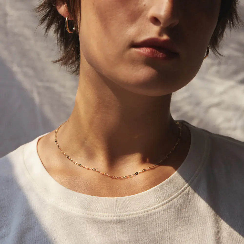 Gold Plated Stainless Steel Minimalist Women's Necklace