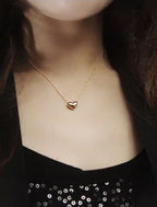 Korean Style Women's Necklace with Heart Pendant