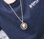Men's Lion Head and Prayer Hand Pendant