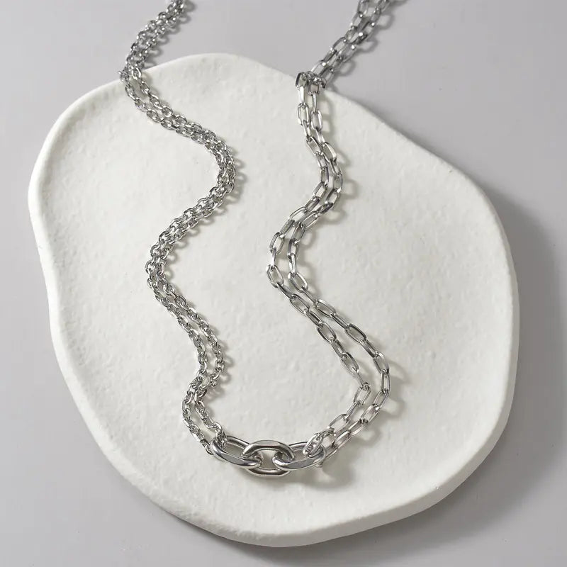 Trendy Men's Titanium Steel Chunky Necklace Design