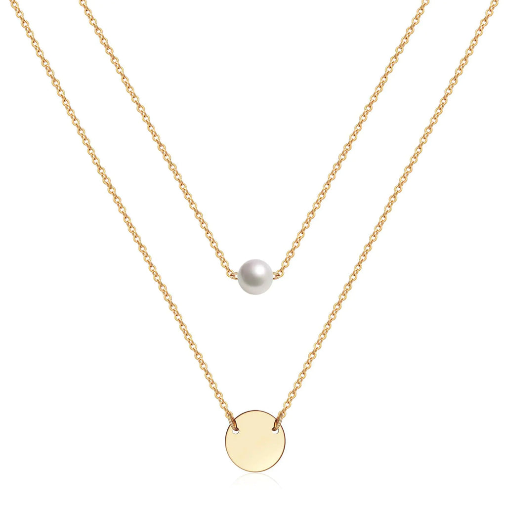 Estendly Delicate Gold Layered Necklace Pendant