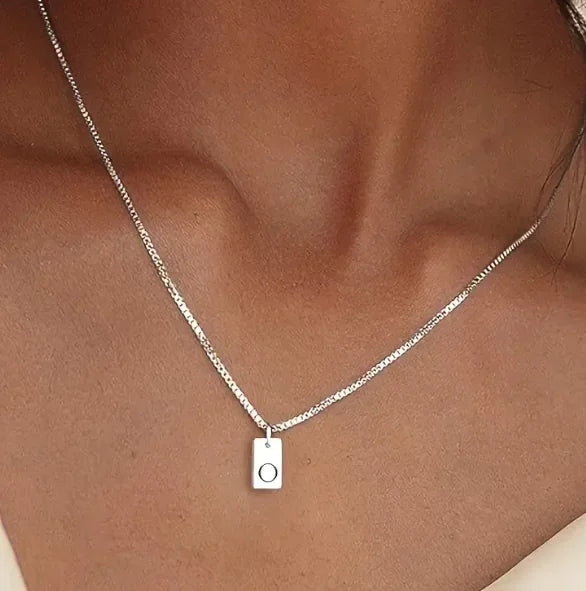 Alphabetical Titanium Steel Women's Chain Pendant Necklace