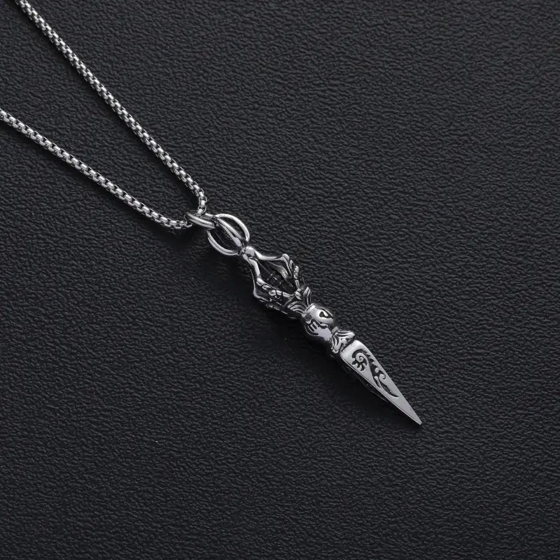 Retro Fashion Men's Titanium Steel Necklace Pendant