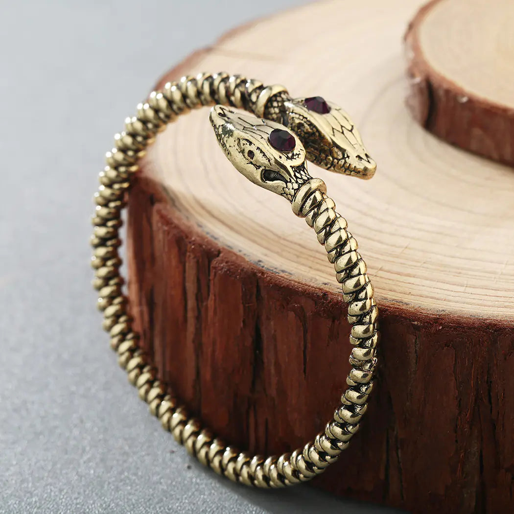 Snake Tail Alloy Cuff Men's Bracelet