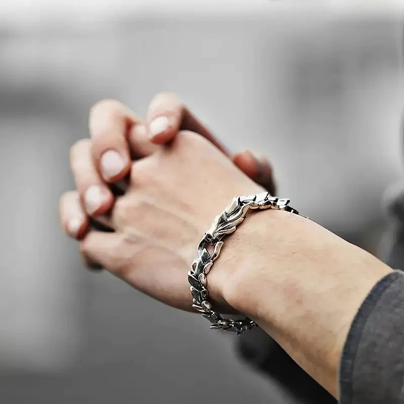 Vintage Dragon Head Alloy Men's Bracelet