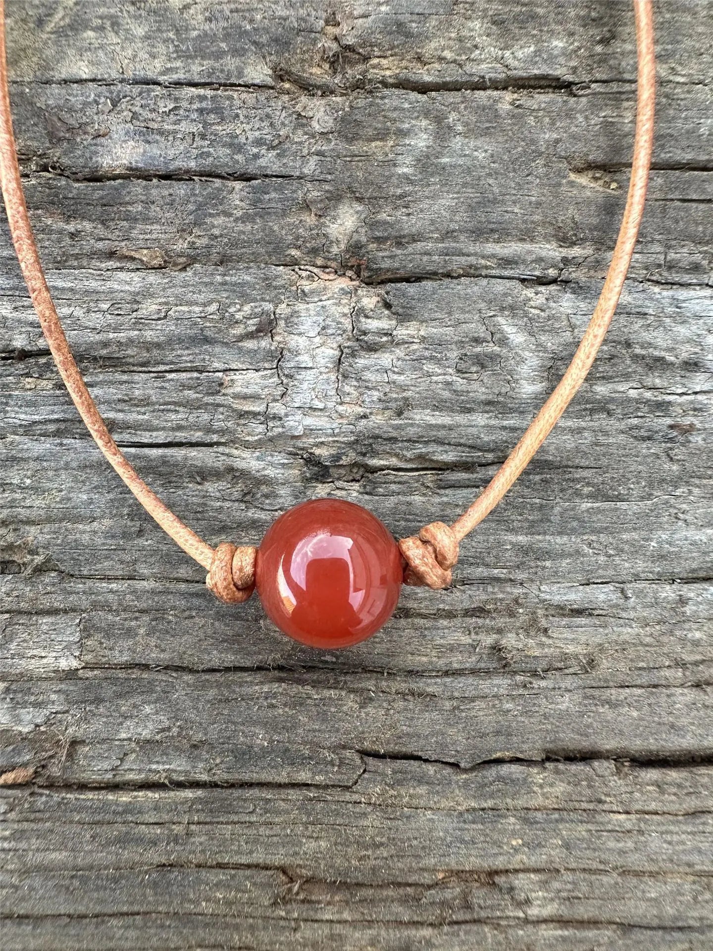 Natural Stone Turquoise Leather Woven Necklace