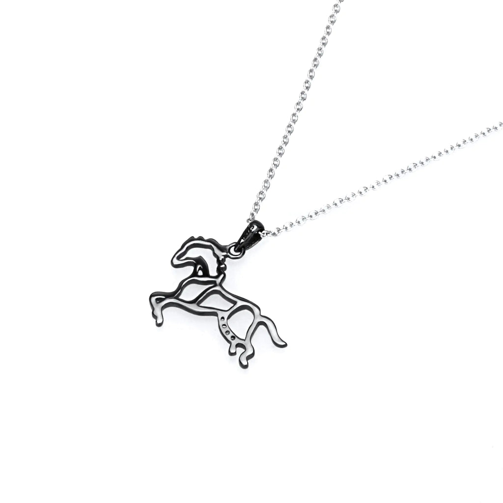 Women's Necklace with Horse Pendant in 925 Silver