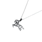 Women's Necklace with Horse Pendant in 925 Silver