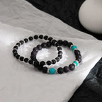 Turquoise Frosted Bead Bracelet for Men