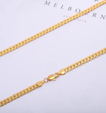 18K Gold Men's Link Chain Necklace