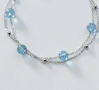 Double Layer Crystal Beaded Chain Bracelet
