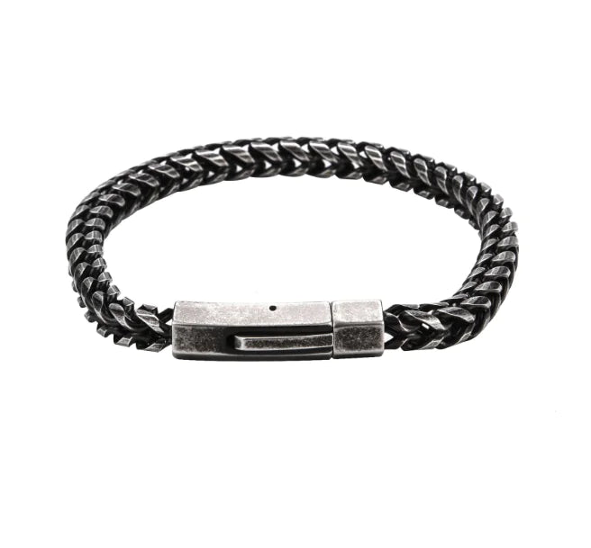 316L Stainless Steel Curved Link Chain Men's Bracelet