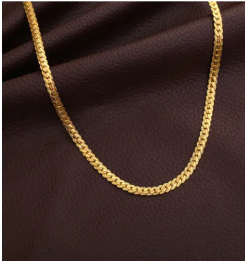 18K Gold Men's Link Chain Necklace
