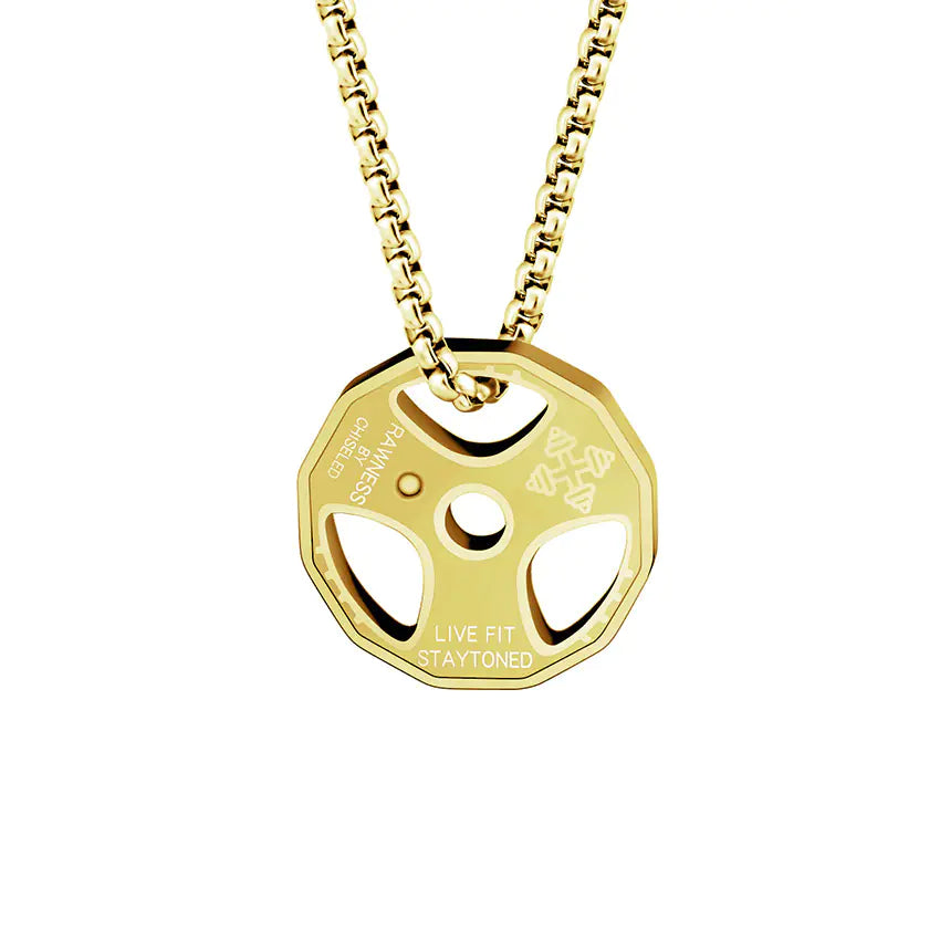 Men's Trendy Titanium Steel Dumbbell Pendant Necklace