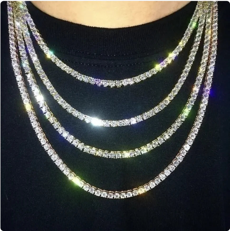 Electroplated Metal Link Chain Men's Necklace