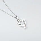 Heart Hug Pendant and Diamonds Women's Necklace