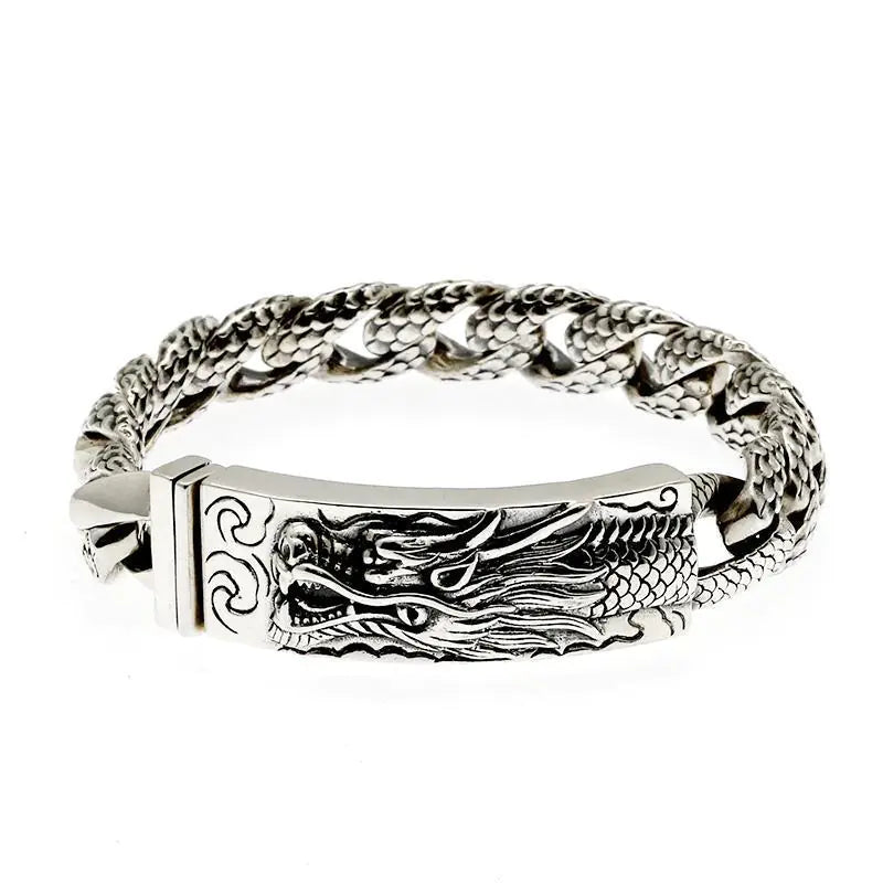 Vintage Dragon Pattern Men's Bracelet Sculpture