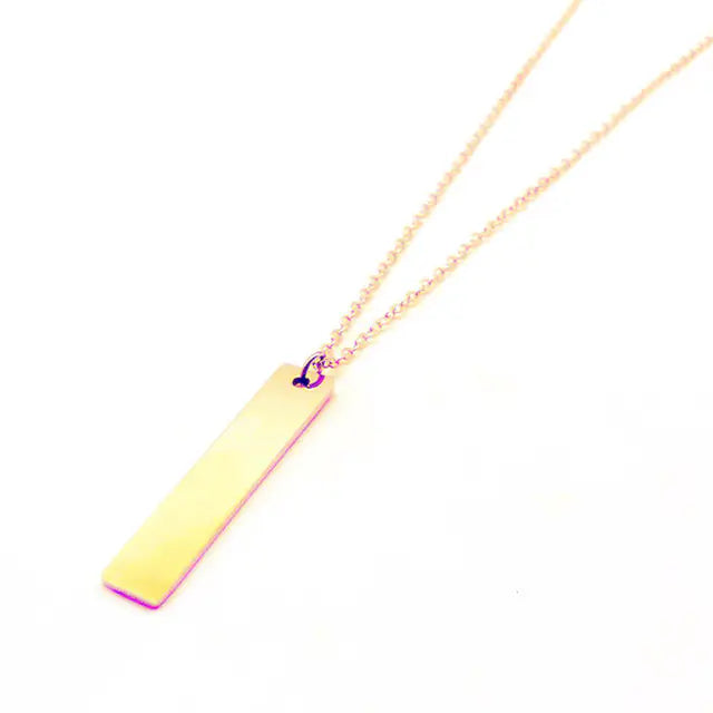 Long Metal Chain Pendant Necklace for Men and Women