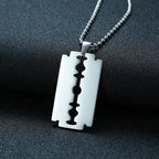 Men's Stainless Steel Blade Razor Pendant
