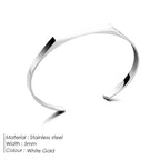 Geometric Stainless Steel Luxury Men's Cuff Bracelet