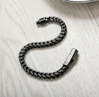 316L Stainless Steel Curved Link Chain Men's Bracelet