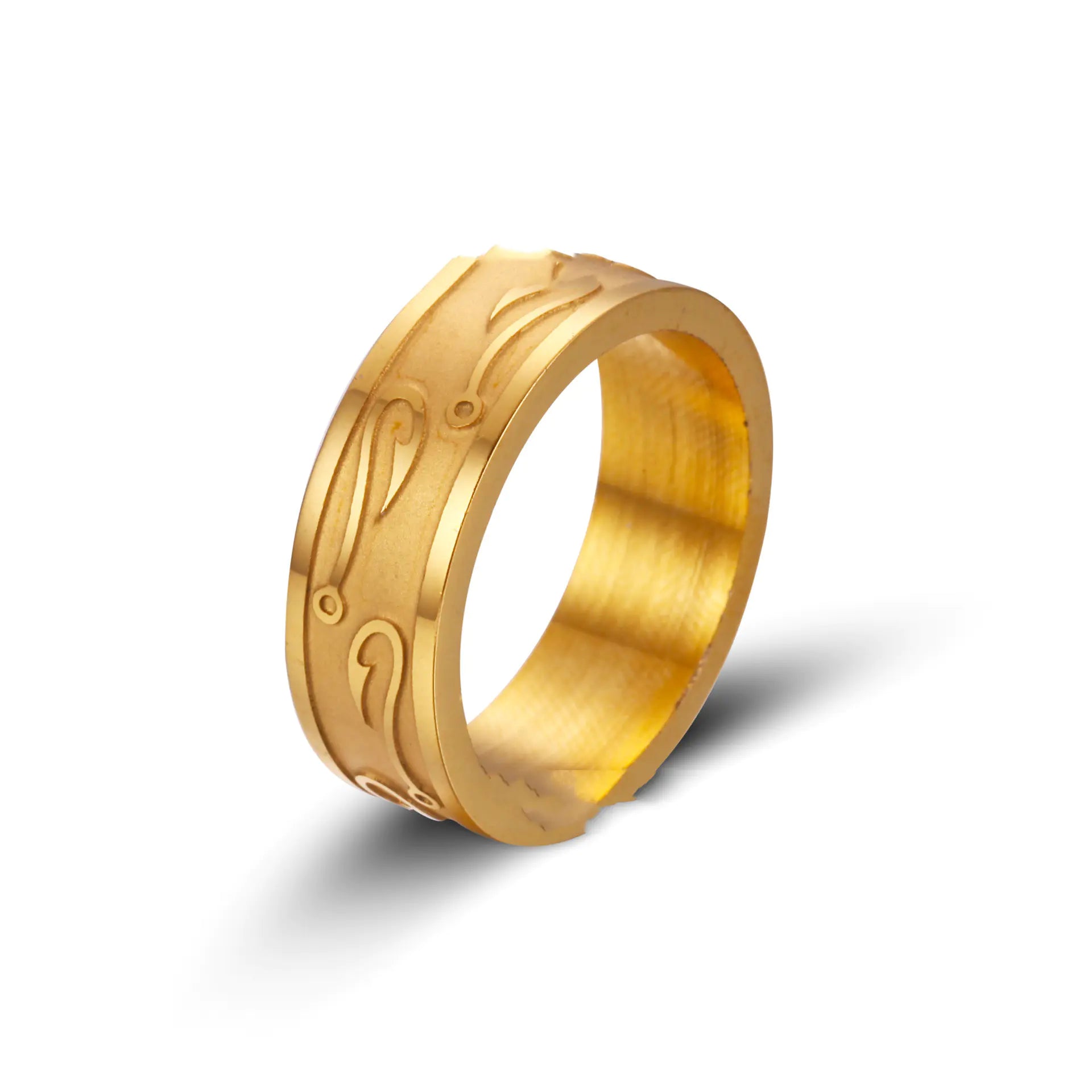 Electroplated Stainless Steel Ring for Men