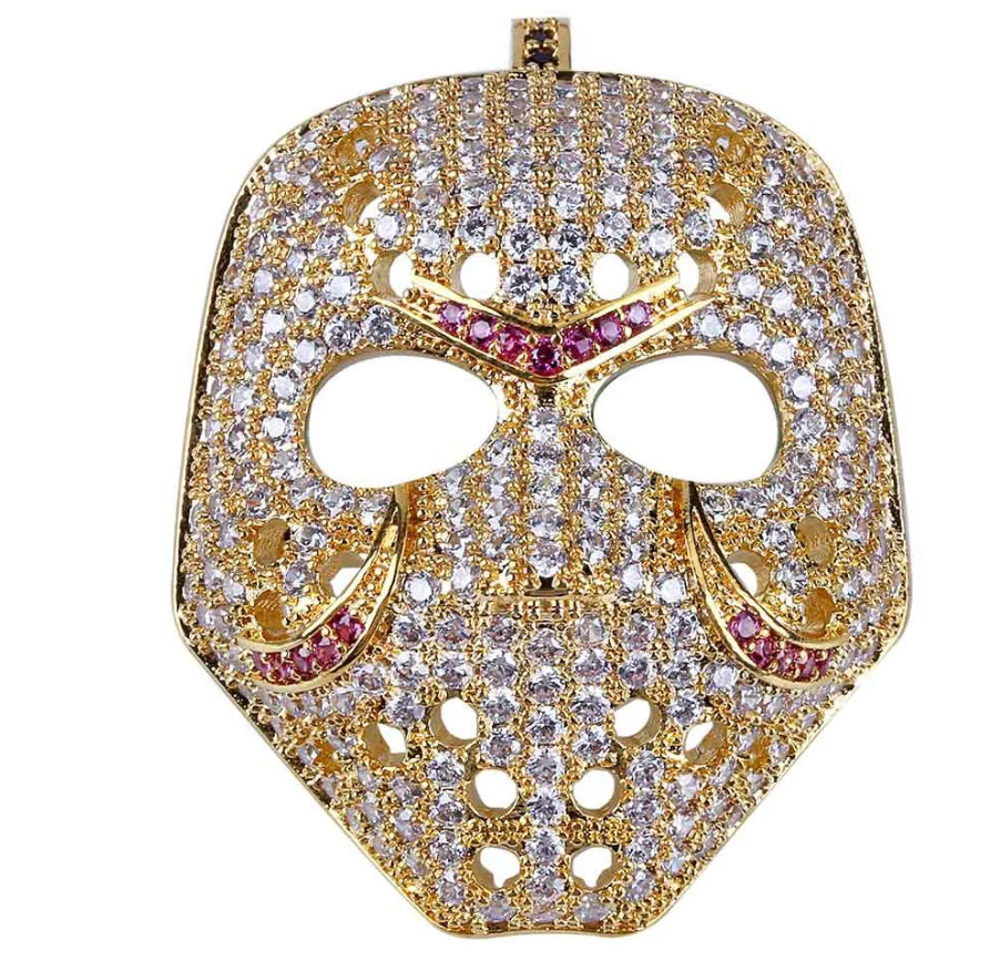 Masquerade Mask Necklace Hip-Hop Necklace