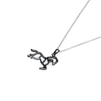 Women's Necklace with Horse Pendant in 925 Silver