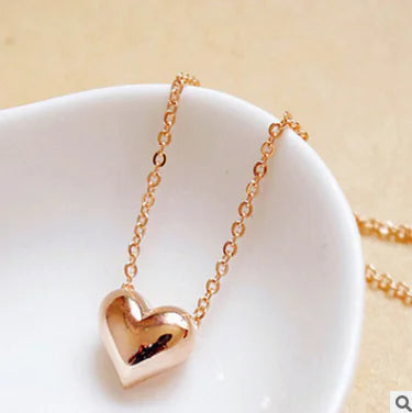 Korean Style Women's Necklace with Heart Pendant