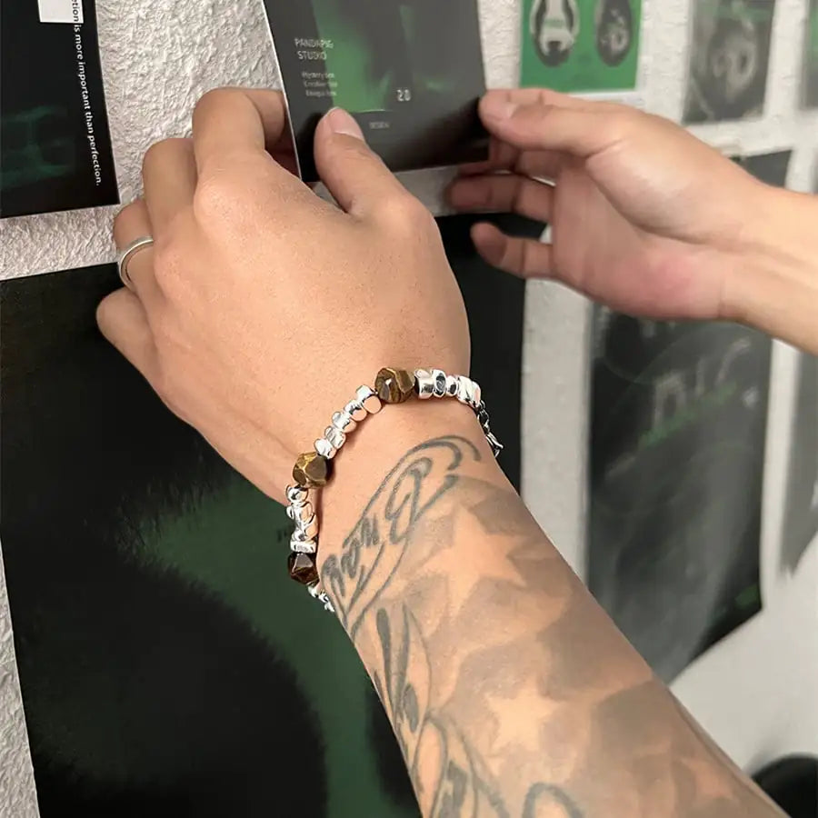 Coffee Color Minimalist Beaded Bracelet