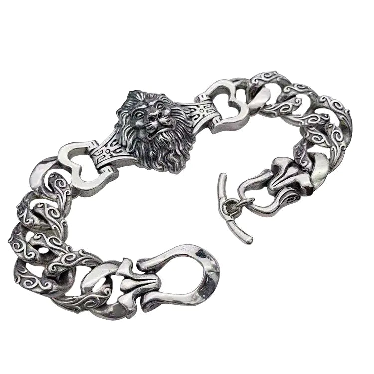 Aggressive Men's Bracelet with Thai Silver Design
