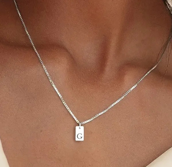 Alphabetical Titanium Steel Women's Chain Pendant Necklace