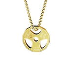 Men's Trendy Titanium Steel Dumbbell Pendant Necklace
