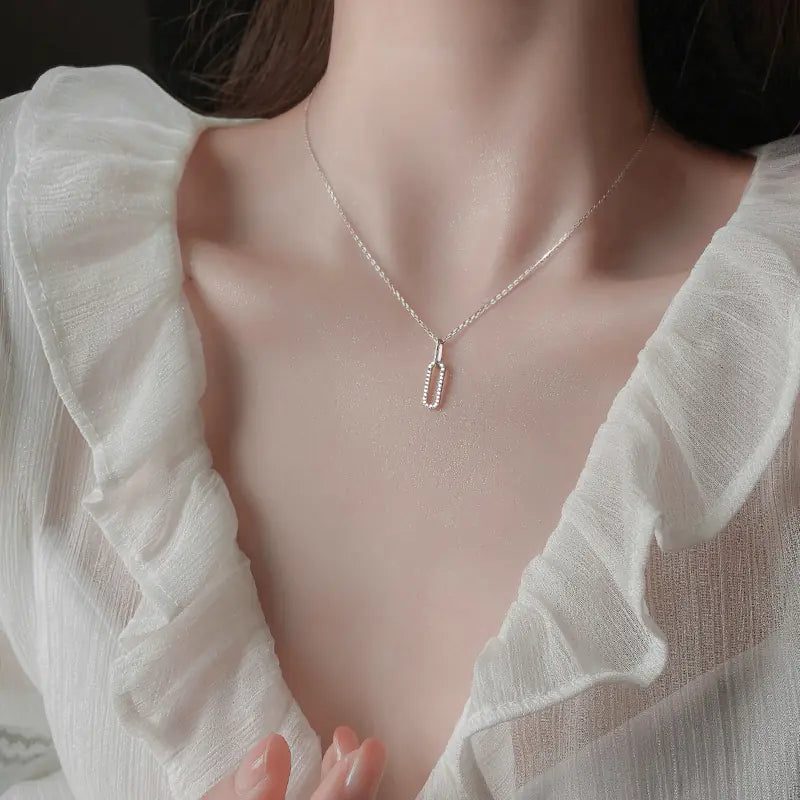 14K Gold Elegant S925 Sterling Silver Women's Necklace