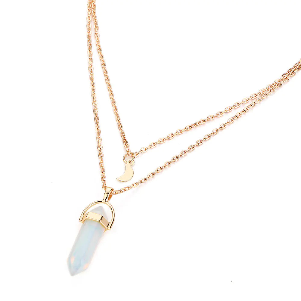 Moon Stone Pendant Necklace for Women