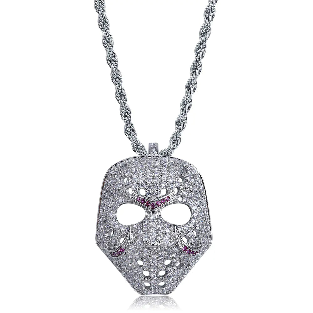 Masquerade Mask Necklace Hip-Hop Necklace
