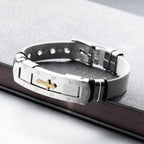 Titanium Steel Cross Bracelet for Men