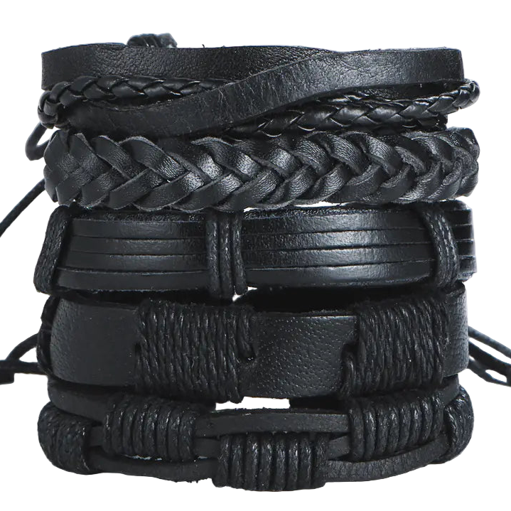 Creative Vintage Leather Men's Bracelet Set