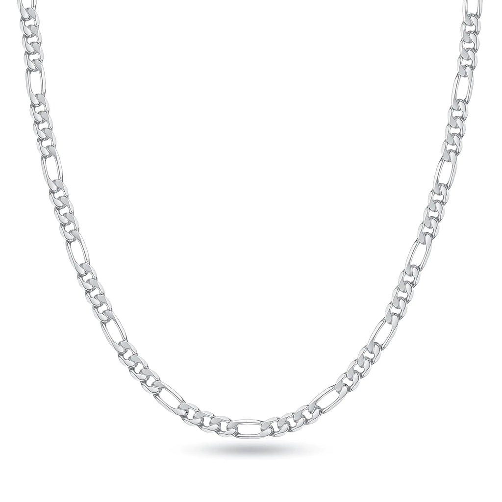 Sterling Silver Figaro Chain Necklace for Men