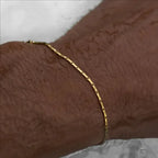 18K Gold and Platinum Minimal Men's Bracelet