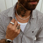 Men's Modern Pearl Beaded Chain Necklace