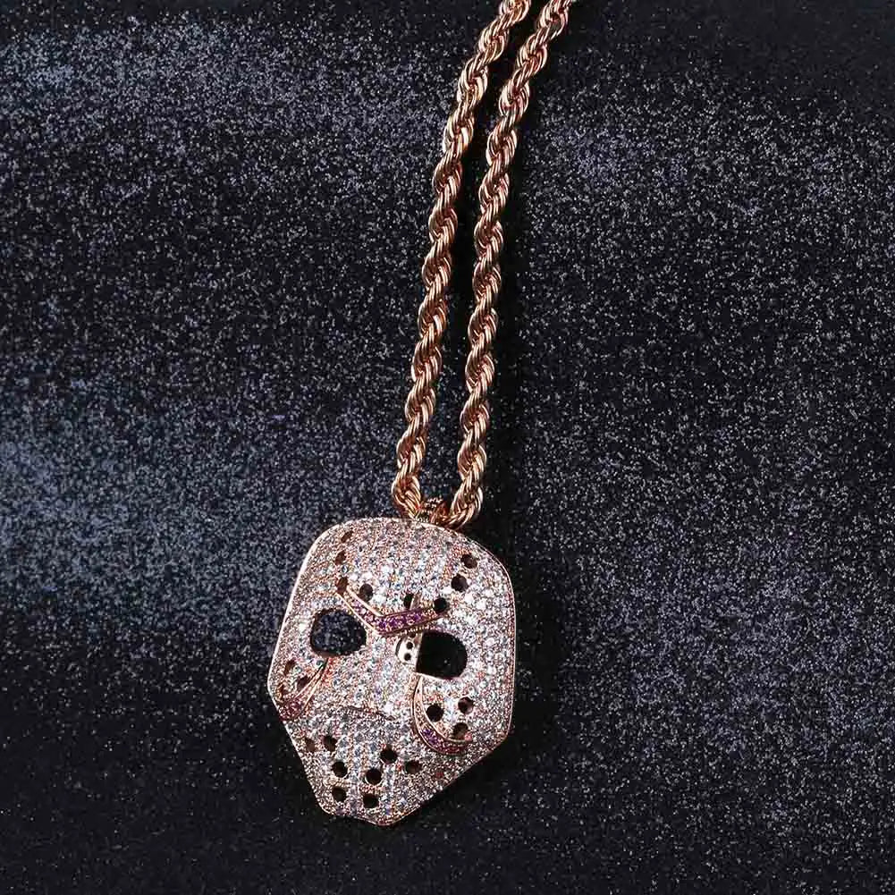 Masquerade Mask Necklace Hip-Hop Necklace