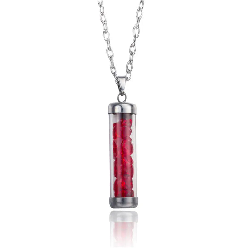 Vintage Style Natural Stone Bottle Necklace Pendant