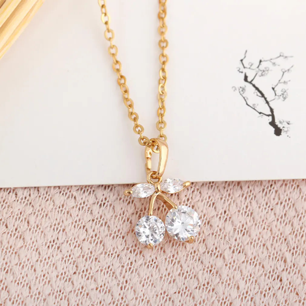 Cherry Zircon Women's Necklace and Choker Chain