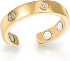 Elegant Crystal Magnetic Ring for Women