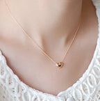 Korean Style Women's Necklace with Heart Pendant
