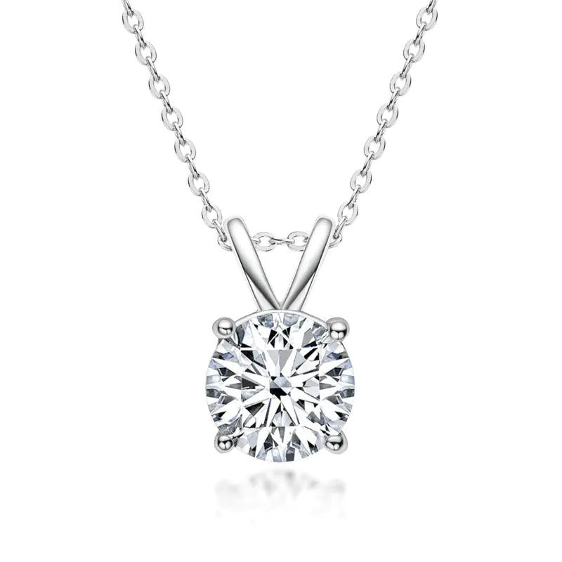 925 Silver Moissanite Circle Necklace